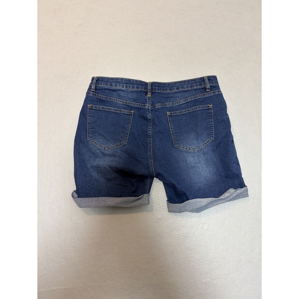 Malonacia Floral Embroidered Shorts Denim Size 10 XL - Picture 5 of 8